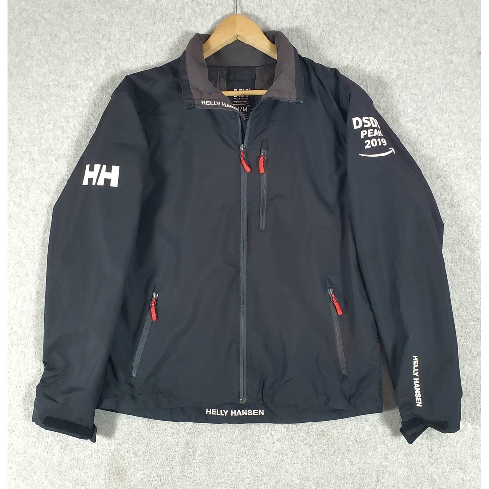Helly Hansen Mens Crew Midlayer Jacket Black DSD9 Peak 2019 Size M